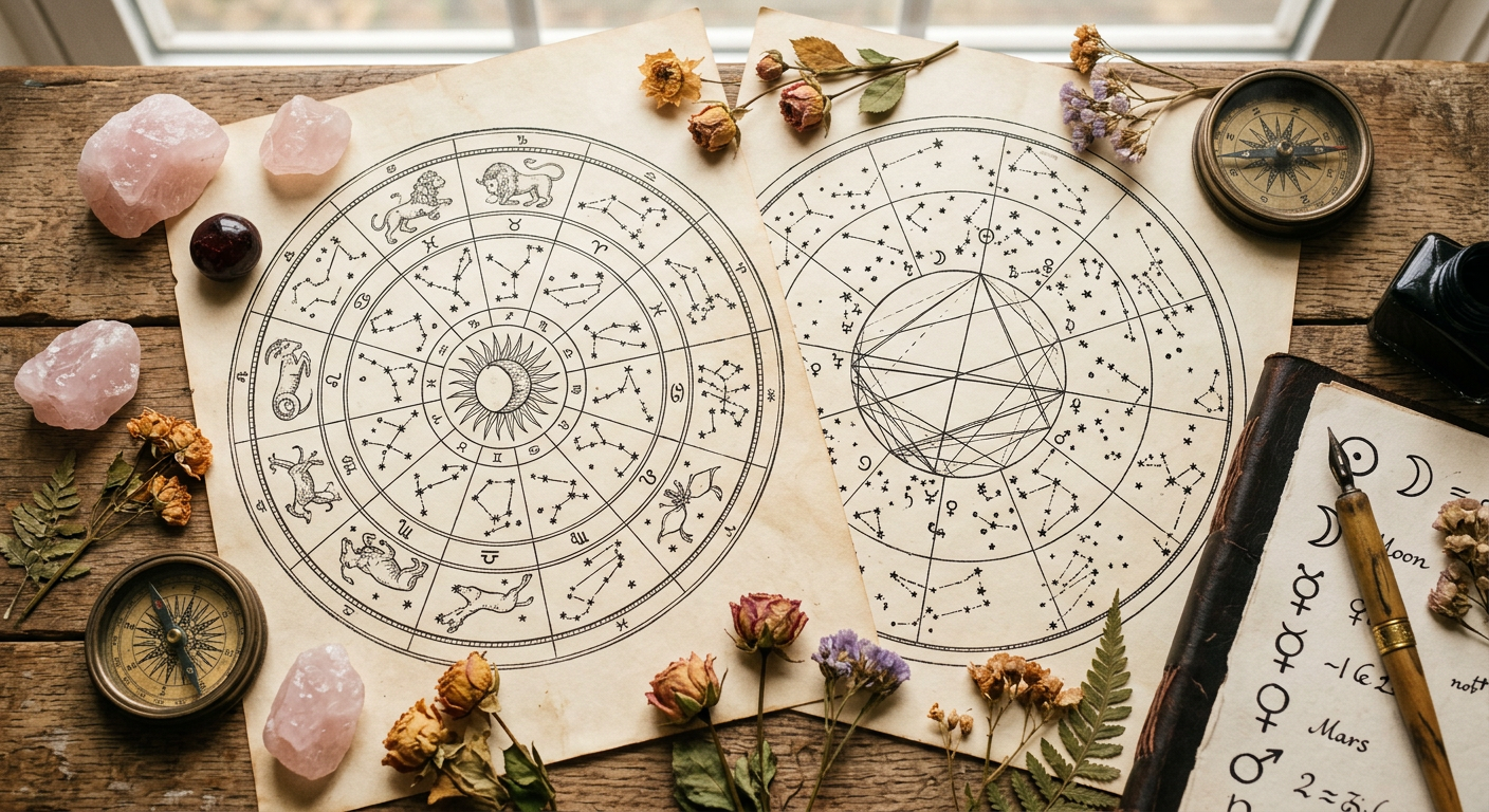 Synastry Isn't Sun Sign Matching — Here's What It Actually Reads in Two Charts